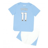 Manchester City Jeremy Doku #11 Domaci Dres za djecu 2023-24 Kratak Rukav (+ Kratke hlače)